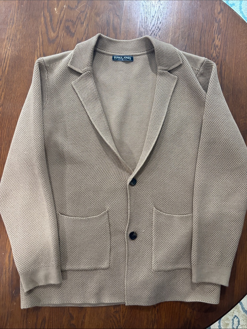 Paul Jones Men's Knit Sport Blazer - Camel